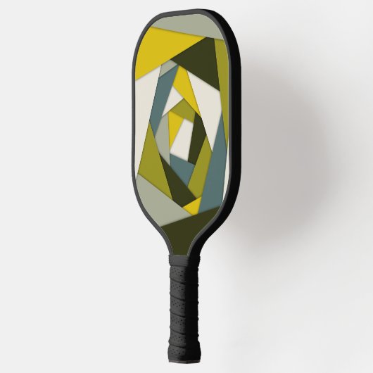 Geometrische lagen pickleball paddle (Links)