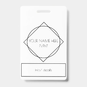 geometrische lanyard badge