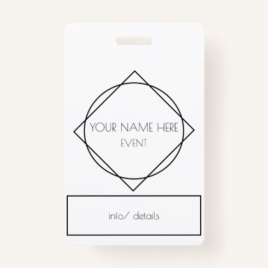 geometrische lanyard badge (Voorkant)