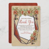 Geometrische leder en sintertextuur Hartelijk dank Kaart (Voorkant / Achterkant)