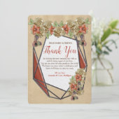 Geometrische leder en sintertextuur Hartelijk dank Kaart (Staand voorkant)