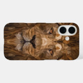 Geometrische leenportret Case-Mate iPhone case (Achterkant (horizontaal))