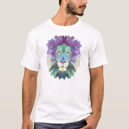 Geometrische leeuwenillustratie t-shirt