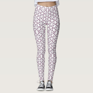 Geometrische Leggings van de Valentijn van Maroon/