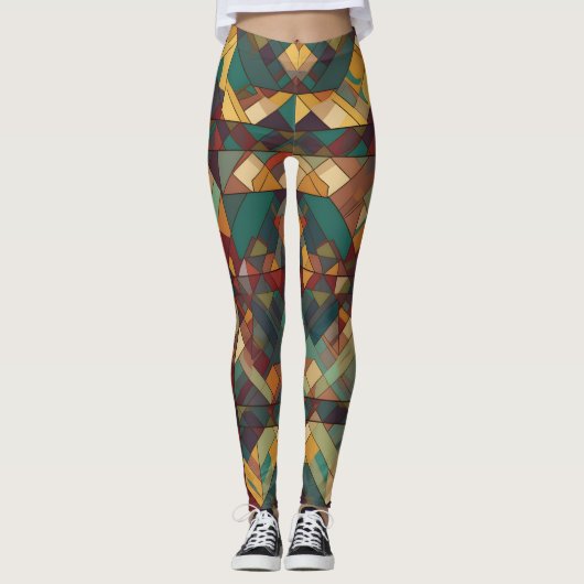 Geometrische leggings van gebrandschilderd glas (Voorkant)