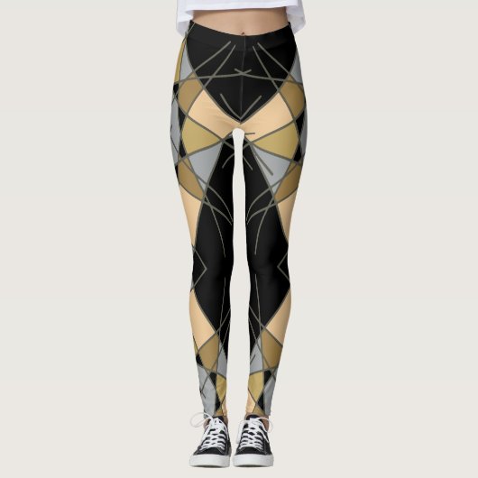 Geometrische Leggings van Joya Eve (Voorkant)