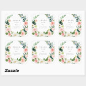 Geometrische lente Romance Dank u Sticker Label (Vel)
