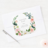 Geometrische lente Romance Dank u Sticker Label (Envelop)