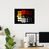 Geometrische lichtdoorlatend fractaal Poster (Thuiskantoor)