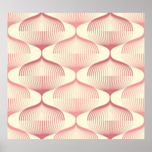 Geometrische lijnen: Abstracte naadloze achtergron Poster