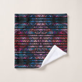 Geometrische lijnen Tribaal goud op abstracte verf Bad Handdoek (Wasdoekje)