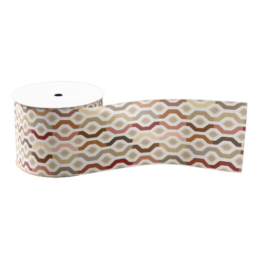 Geometrische linkpatronen van de middelbare schijf grosgrain lint (Spoel)