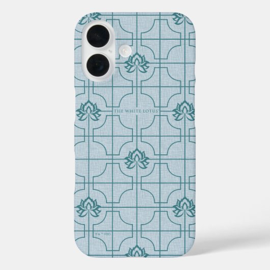 Geometrische Lotus Grid patroon - De witte Lotus Case-Mate iPhone Case (Achterkant)