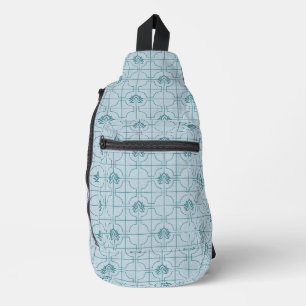 Geometrische Lotus Grid patroon - De witte Lotus Sling Bag