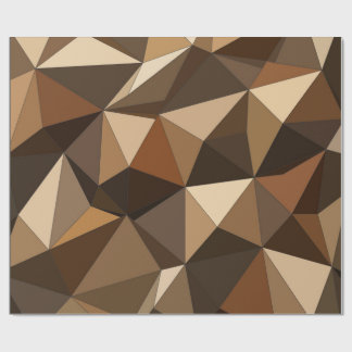 Geometrische Low Poly Aardtinten Cadeauverpakking Cadeaupapier
