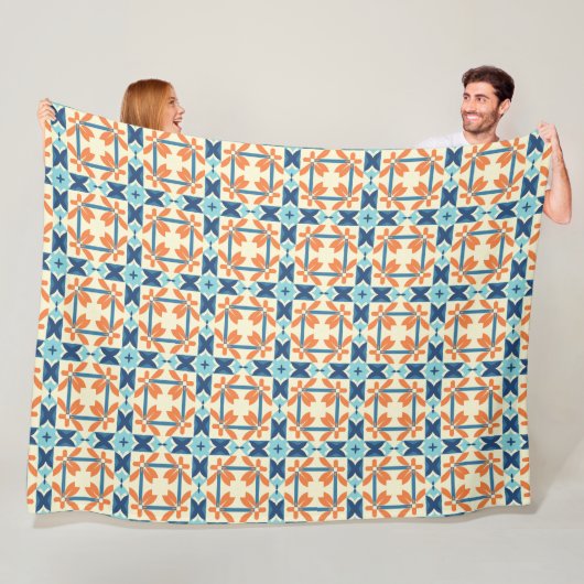 geometrische luchtspiegeling fleece deken (In situ)