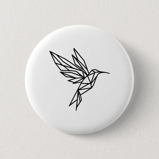 Geometrische luchtvogel ronde button 5,7 cm (Voorkant)