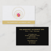 *~* Geometrische Lunar Boho Gold Sacred Geometry Visitekaartje (Voorkant / Achterkant)