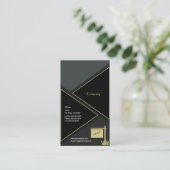 Geometrische luxe visitekaartje (Staand voorkant)