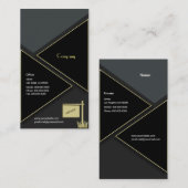 Geometrische luxe visitekaartje (Voorkant / Achterkant)