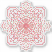 Geometrische Mandala #11 Sticker (Voorkant)