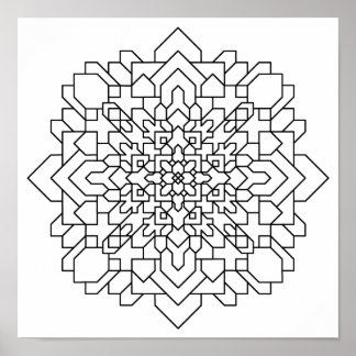 Geometrische Mandala #12 Poster