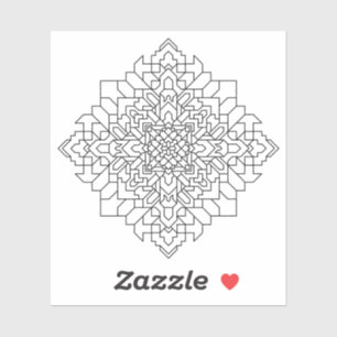 Geometrische Mandala #14 Sticker