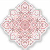 Geometrische Mandala #14 Sticker (Voorkant)