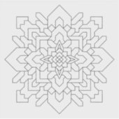 Geometrische Mandala #1 Wissen Sticker (Voorkant)