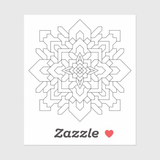 Geometrische Mandala #1 Wissen Sticker (Vel)