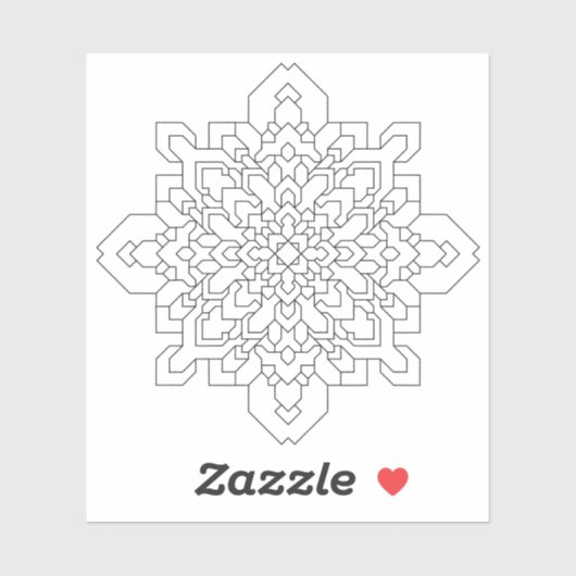 Geometrische Mandala #4 Wissen Sticker (Vel)