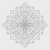 Geometrische Mandala #7 Wissen Sticker (Voorkant)
