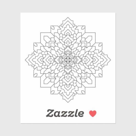 Geometrische Mandala #7 Wissen Sticker (Vel)