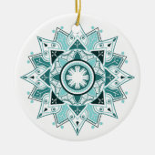 Geometrische Mandala, boom Keramisch Ornament (Voorkant)