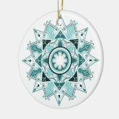 Geometrische Mandala, boom Keramisch Ornament (Links)