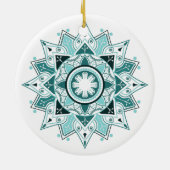 Geometrische Mandala, boom Keramisch Ornament (Achterkant)