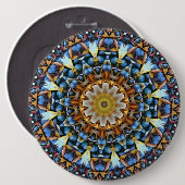 Geometrische Mandala Ronde Button 6,0 Cm (Voorkant /achterkant)