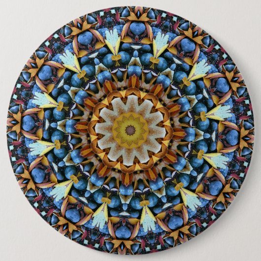 Geometrische Mandala Ronde Button 6,0 Cm (Voorkant)