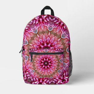 Geometrische Mandala Roze Bloem Patroon-67545 Bedrukte Rugzak