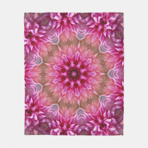 Geometrische mandala roze bloem patroon-67545 fleece deken