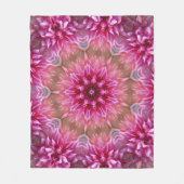 Geometrische mandala roze bloem patroon-67545 fleece deken (Voorkant)