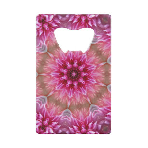 Geometrische mandala roze bloem patroon-67545 kredietkaart flessenopener