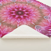Geometrische mandala roze bloem patroon-67545 sherpa deken (3/4)
