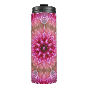 Geometrische mandala roze bloem patroon-67545 thermosbeker