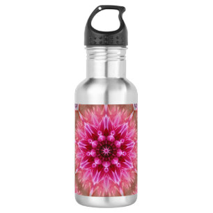 Geometrische Mandala Roze Bloem Patroon-67545 Waterfles