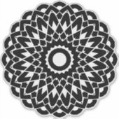 Geometrische Mandala transparant Sticker (Voorkant)