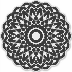 Geometrische Mandala transparant Sticker
