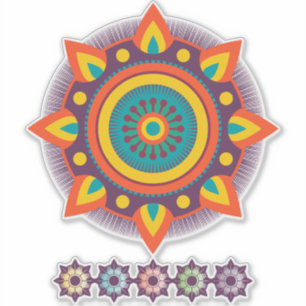 Geometrische Mandala transparant Sticker