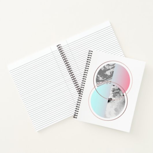 Geometrische marmer Scandi-ontwerp Notitieboek (Binnen)