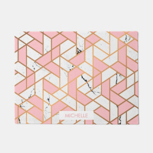 Geometrische marmerpatroon deurmat